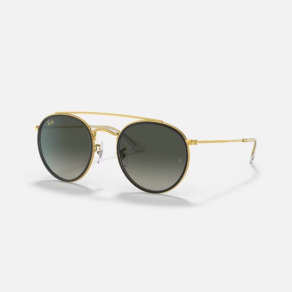 Ray-Ban Accessories - RAYBANS Round Double Bridge Sunglasses (Gold Frame/ Grey Lens)